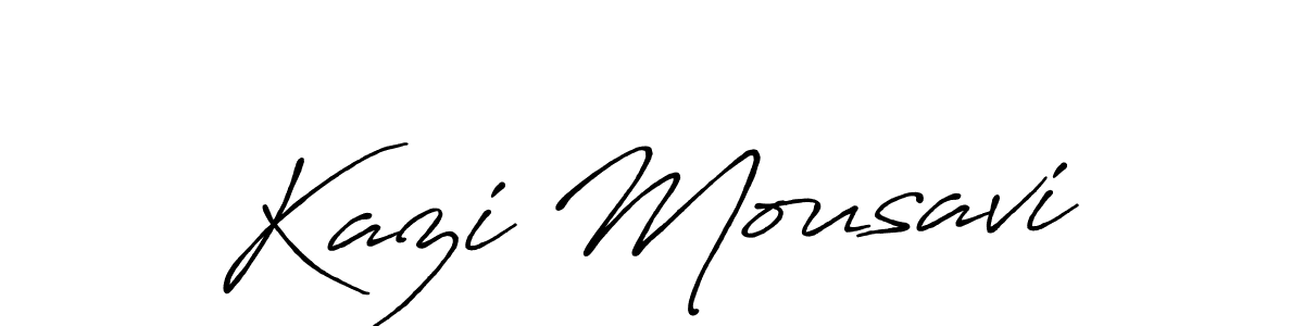 Similarly Antro_Vectra_Bolder is the best handwritten signature design. Signature creator online .You can use it as an online autograph creator for name Kazi Mousavi. Kazi Mousavi signature style 7 images and pictures png